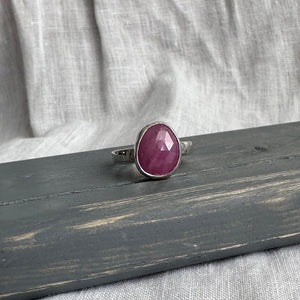 Rose Cut Ruby Statement Ring