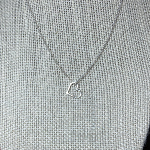 Dainty Floating Heart Necklace