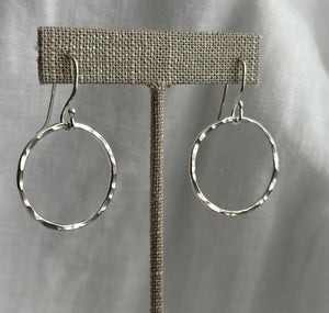 Single Circle Dangle Earrings