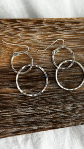 Double Circle Dangle Earrings