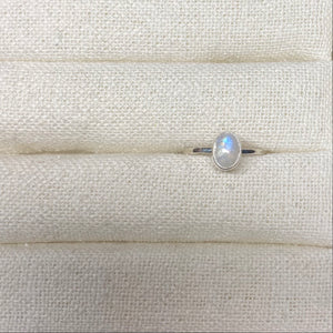 Moonstone Stacking Ring Oval