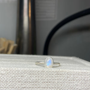 Moonstone Stacking Ring Oval